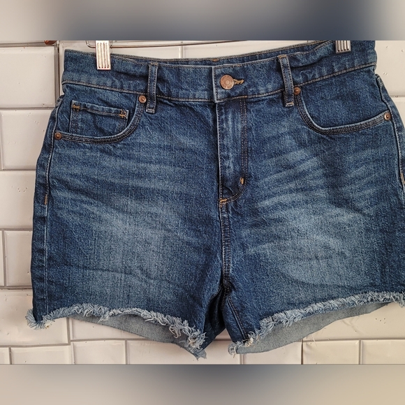 LOFT Pants - Loft Ladies Medium Wash Denim Cut Off Shorts 10in Rise Size 26 | 2  Waist 31in